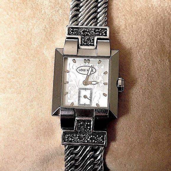 LOIS HILL Watch Sterling Silver Band Square Face - Picture 14 of 15